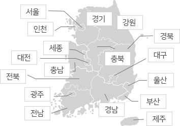 대한민국 지도